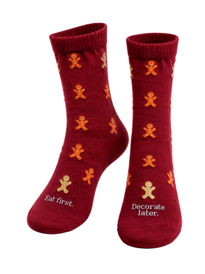 Weihnachtssocken mit Lebkuchenmann-Motiv aus der MDMD Christmas Collection in der Produktansicht
