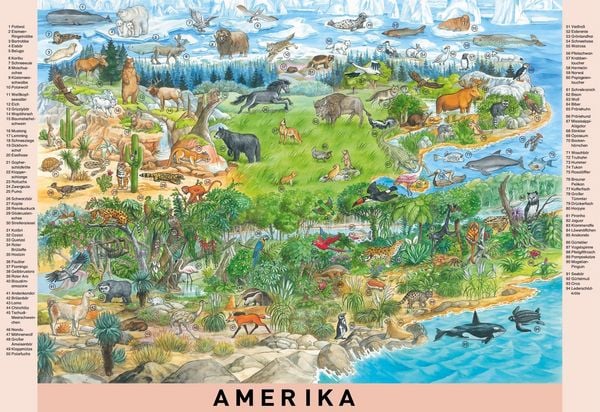 Einblick in das Buch Mein grosses Wimmelbuch Tiere der Welt von Anne Suess