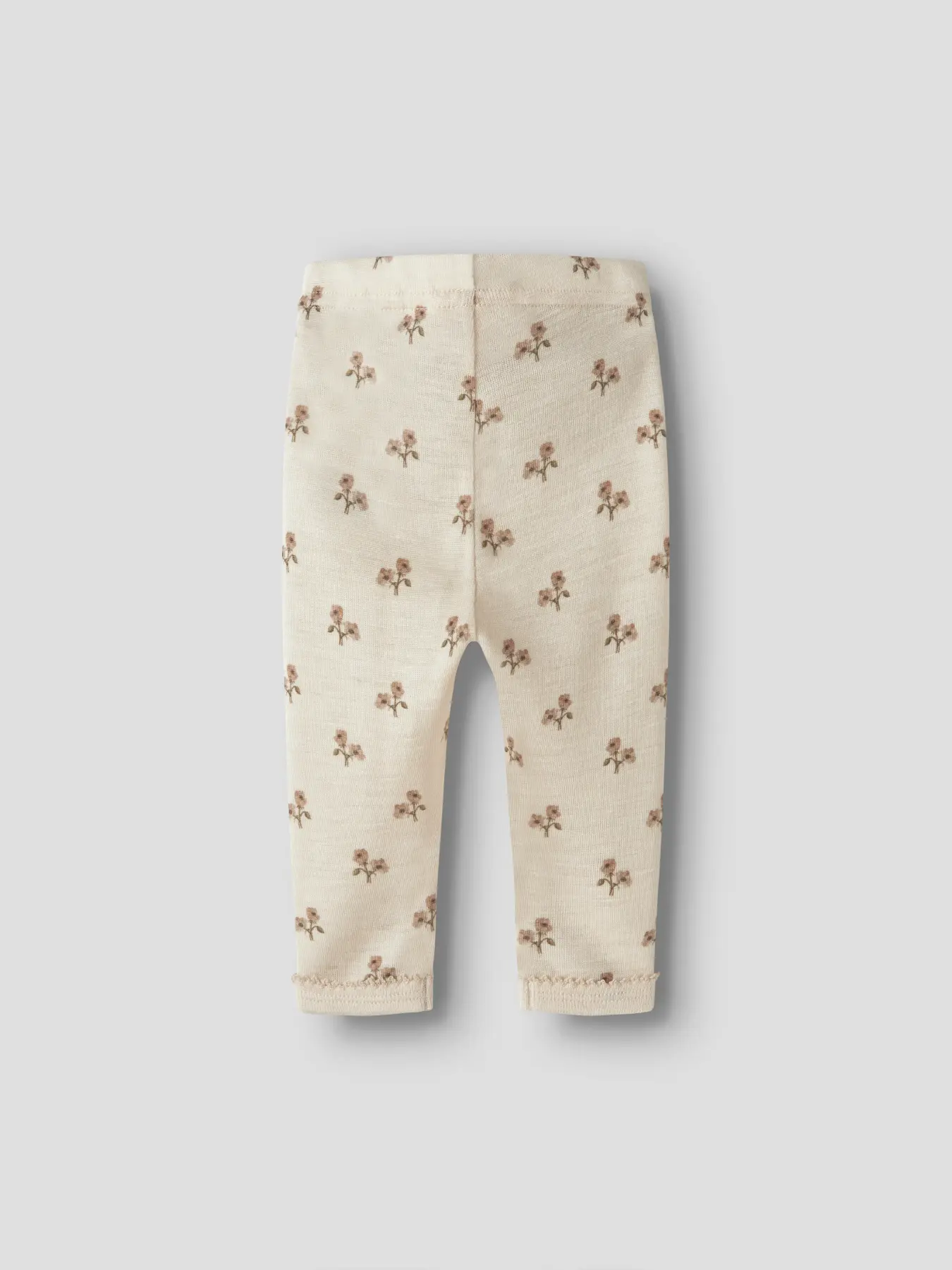 Baby-Legging mit Blumenprint in Turtledove, Ganzansicht