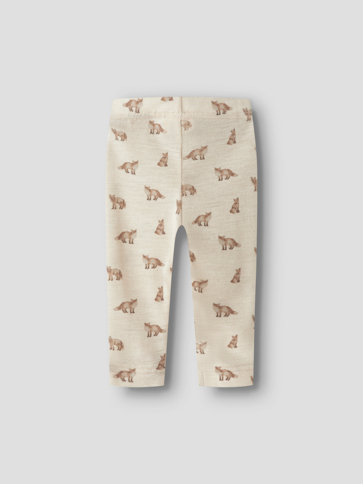 Rückansicht der Baby-Legging mit Fuchsprint in Turtledove