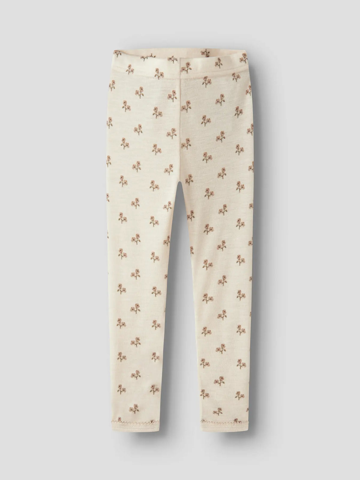 Legging mit Blumenprint in Turtledove, Ganzansicht