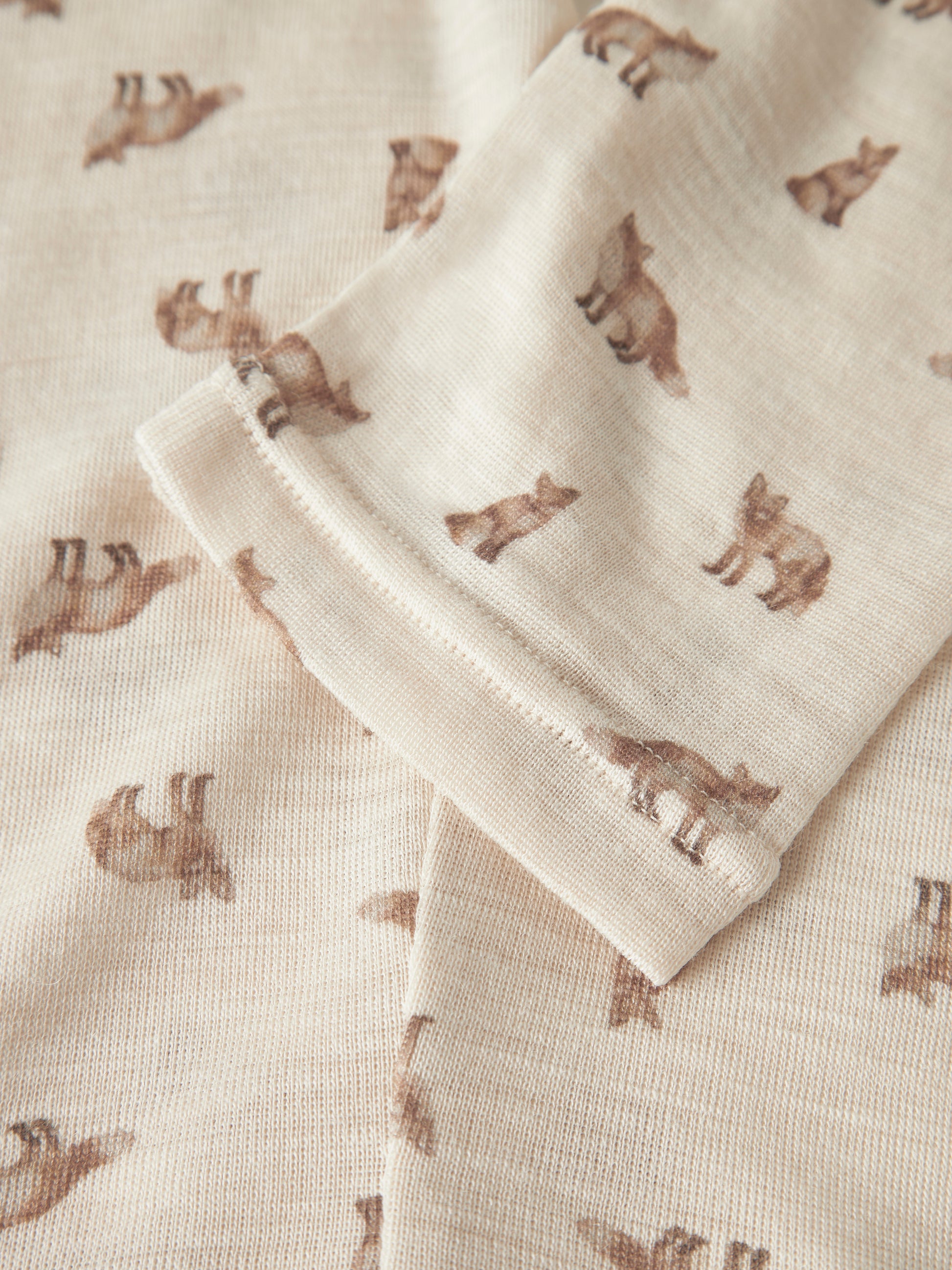 Bärechind Lil'Atelier Merino/Modal Fuchs Legging, Detailansicht des feinen Stoffs