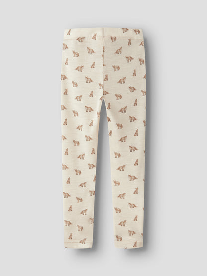 Rückansicht der Legging mit Fuchsprint in Turtledove