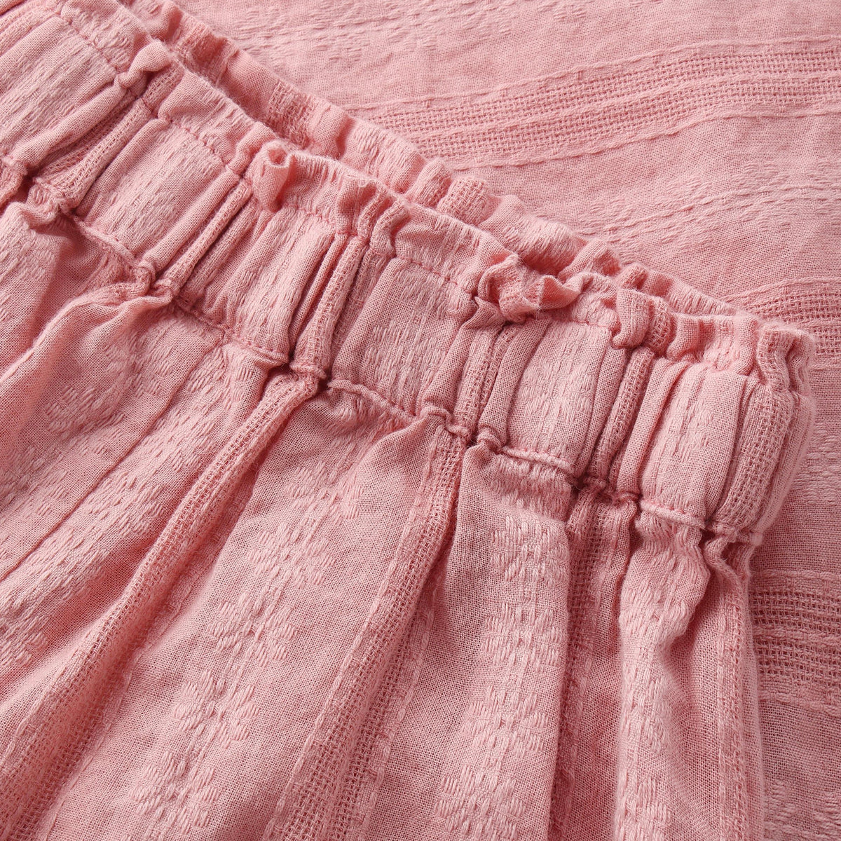 Detail elastischer Bund Minymo Kinderhose aus Baumwolle rosa, Bärechind Kinderladen Winterthur Zürich Schweiz