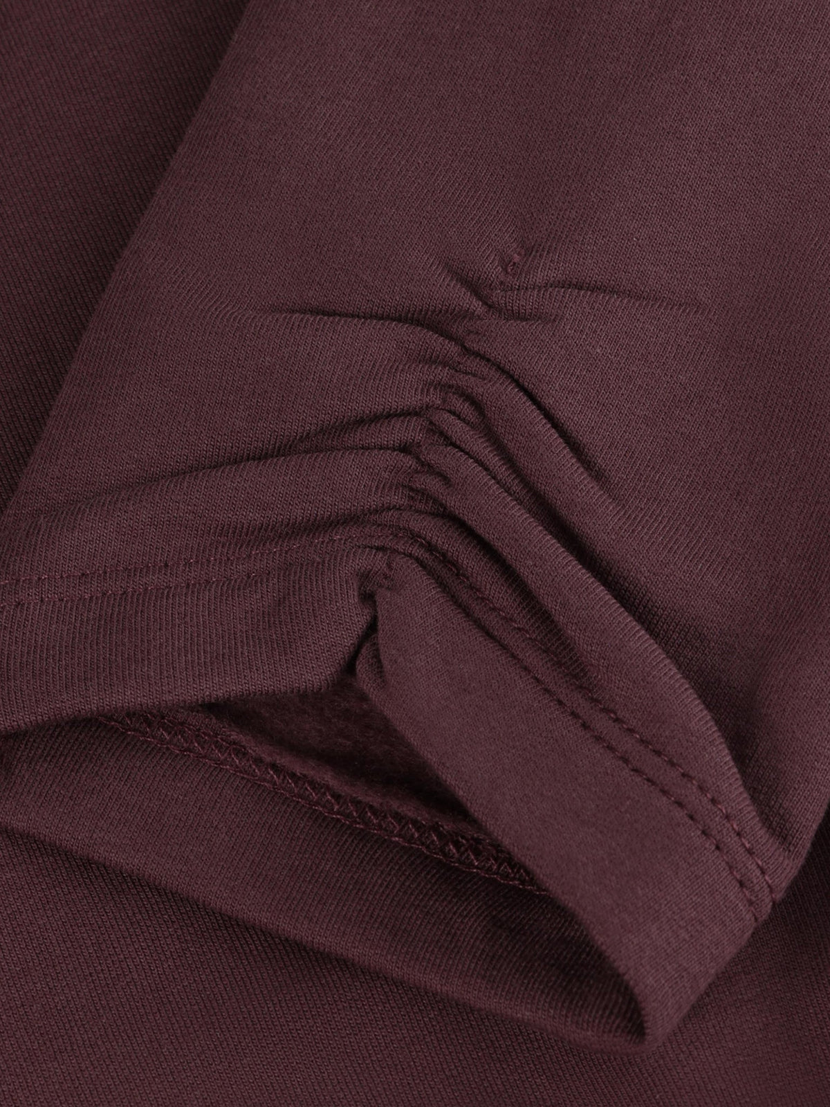 Minymo Bio Sweatleggings in Huckleberry, Detailansicht Stoff