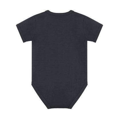 Rückansicht Minymo Kurzarm Body aus Bio-Baumwolle – nachhaltige Babymode im Bärechind Winterthur, Zürich Schweiz.