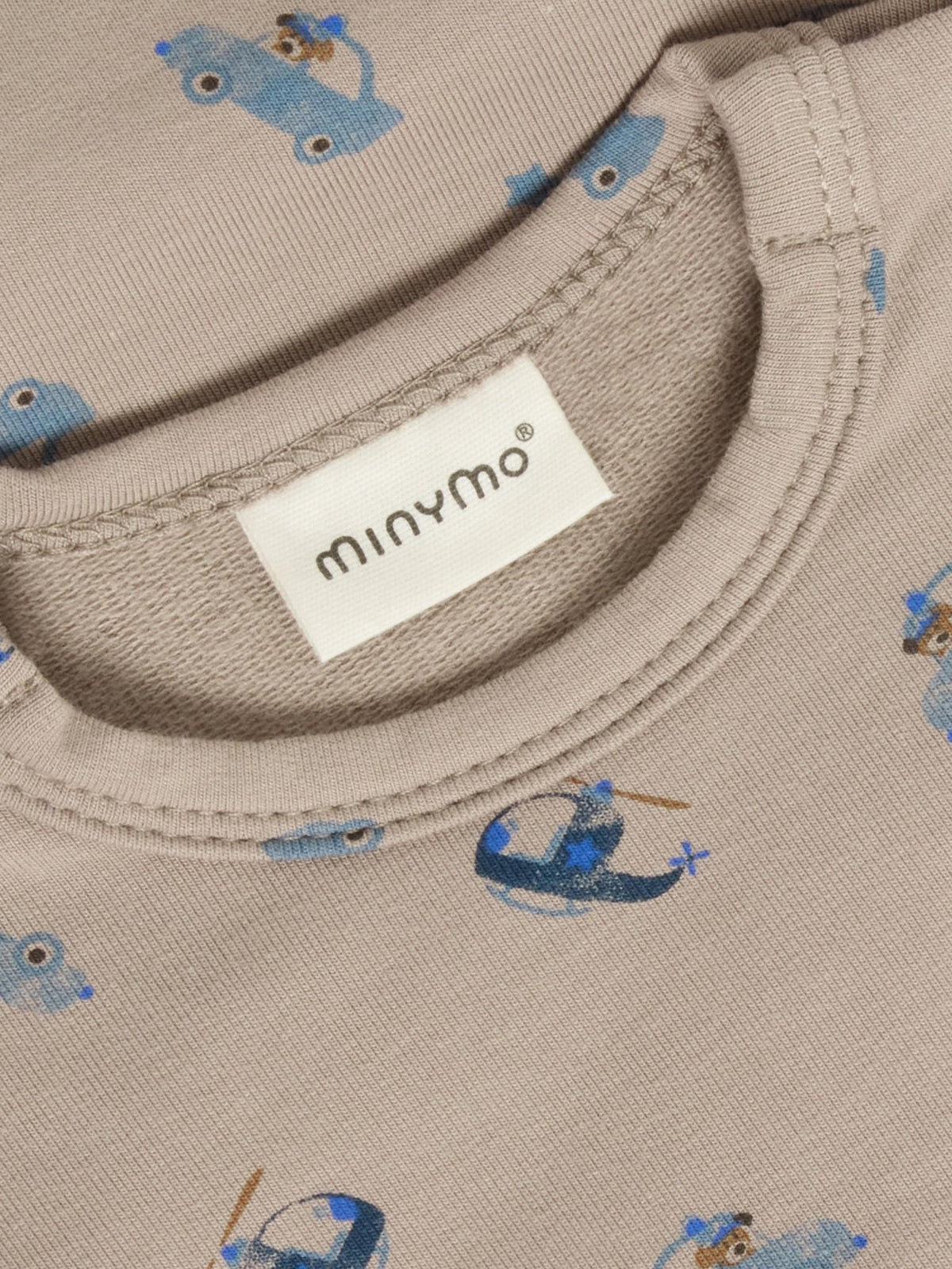 Minymo Body in Fungi, Detailansicht Kragen mit Print