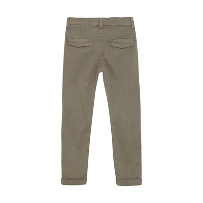Weiche und bequeme Minymo Twill Hose Timber Wolf aus Baumwolle. Ideal für den Alltag in Winterthur, Zürich, Schweiz.