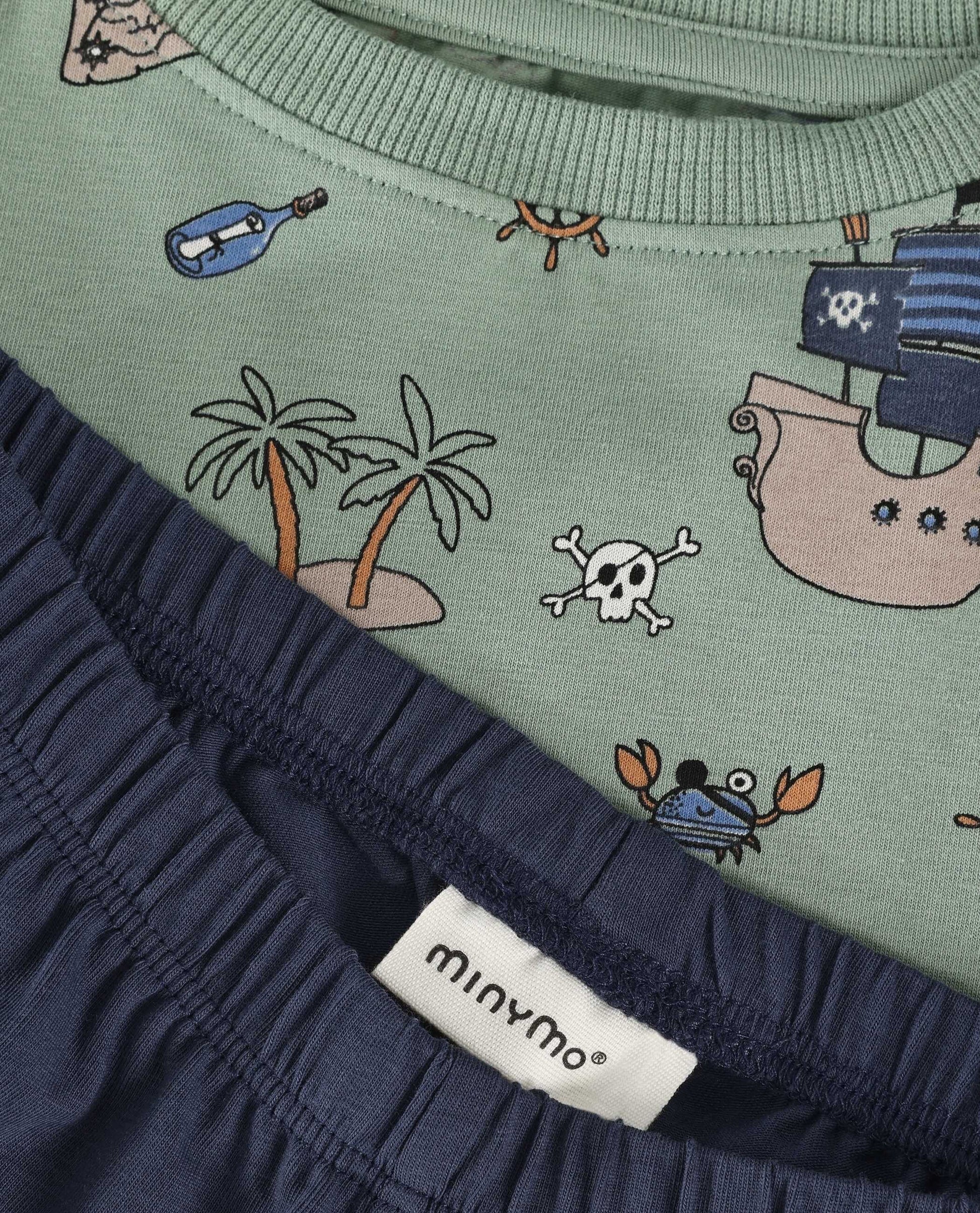 Detailaufnahme MINYMO Pyjama GOTS Bio Baumwolle nachhaltig Bärechind Winterthur Schweiz