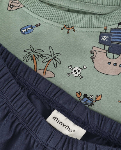 Detailaufnahme MINYMO Pyjama GOTS Bio Baumwolle nachhaltig Bärechind Winterthur Schweiz