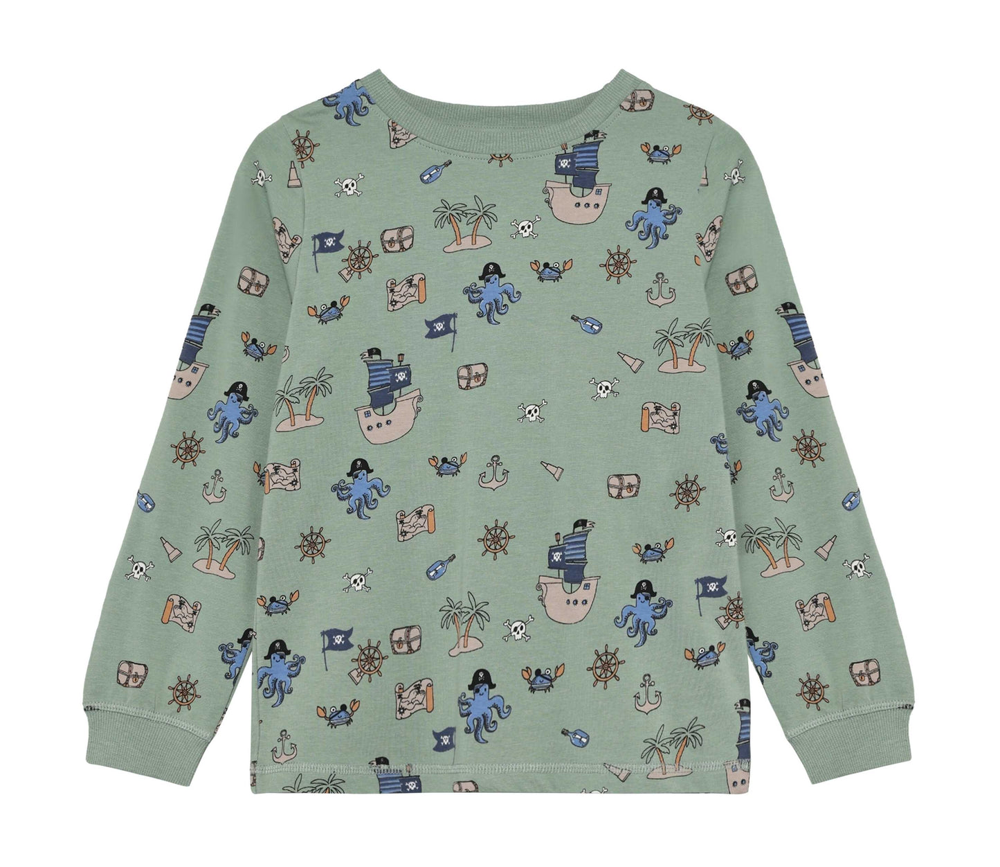 MINYMO Pyjama Oberteil aus Bio Baumwolle mit Seeräuber Print Bärechind Winterthur Schweiz