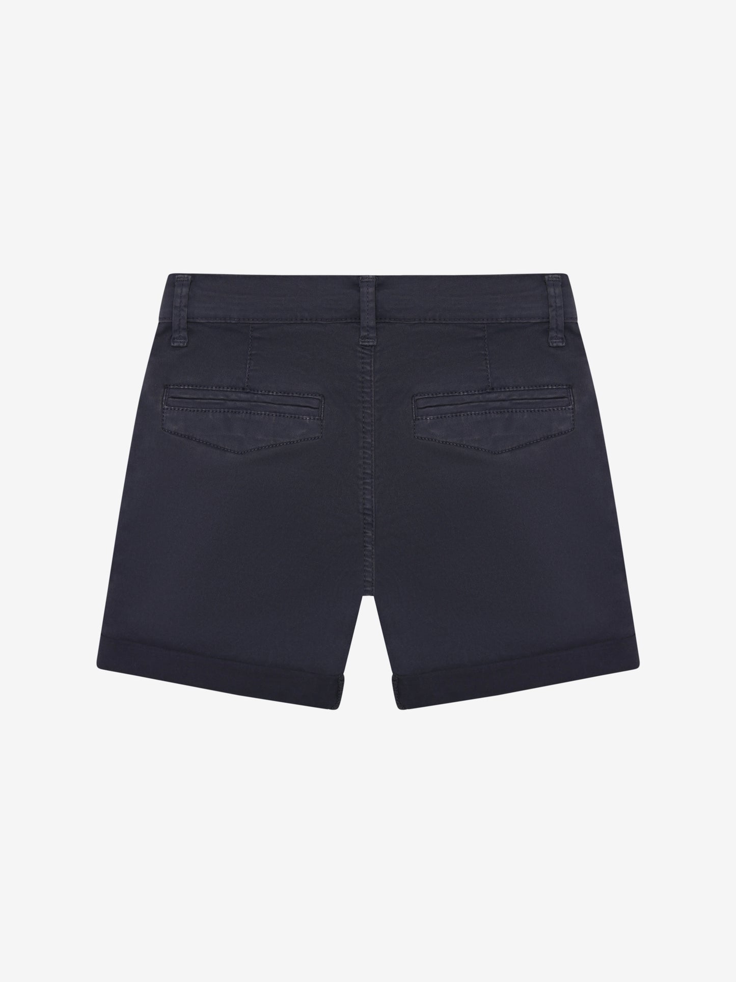 Navy Kinder Shorts aus Twill Baumwolle Rückseite von Minymo im Bärechind Kinderladen Winterthur Zürich Schweiz