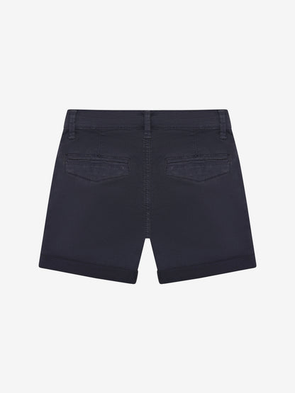 Navy Kinder Shorts aus Twill Baumwolle Rückseite von Minymo im Bärechind Kinderladen Winterthur Zürich Schweiz