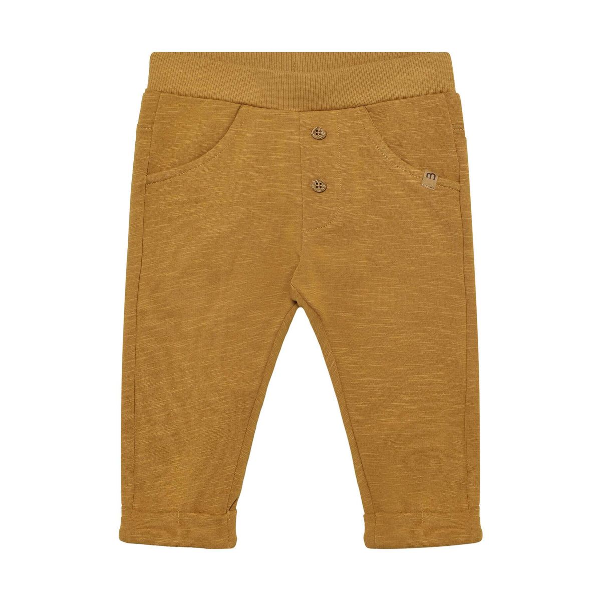 Braune MINYMO Sweat Hose aus Bio-Baumwolle für Babys, erhältlich im Kinderladen Bärechind in Winterthur, Zürich, Schweiz