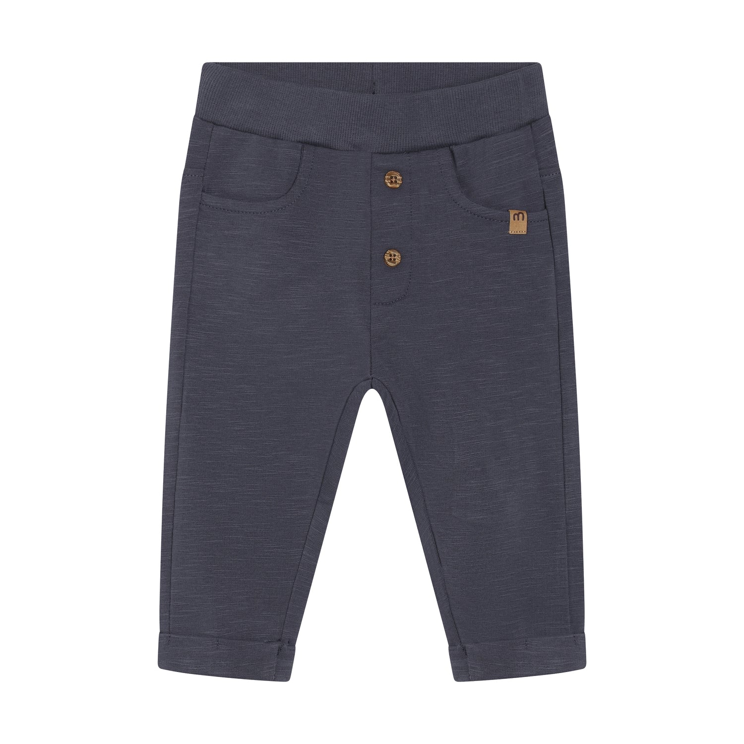 Minymo Sweat Hose aus Bio-Baumwolle in Navy für Babys, erhältlich im Bärechind in Winterthur, Zürich, Schweiz