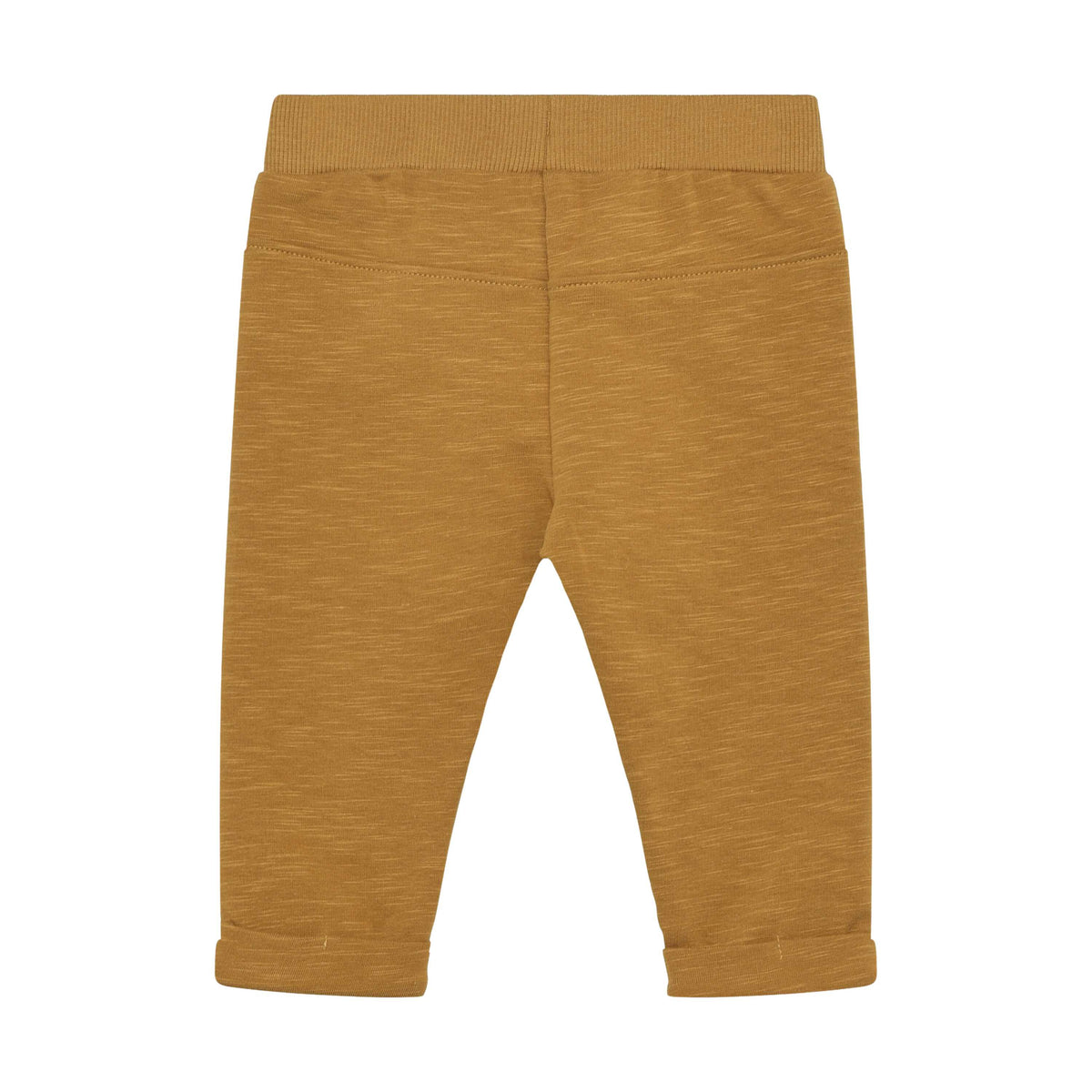 Rückansicht der braunen MINYMO Sweat Hose für Babys und Kleinkinder, Bärechind Winterthur Schweiz