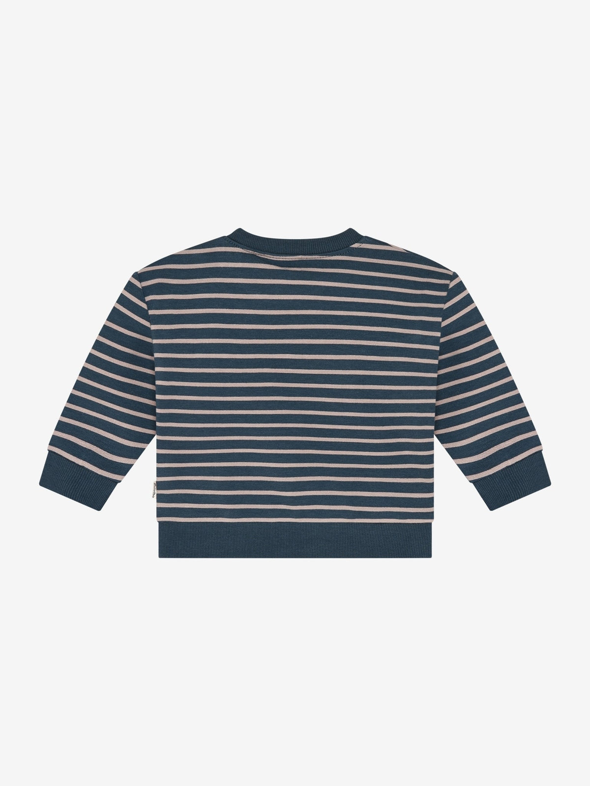 Minymo Sweatshirt gestreift in Midnight Navy, Rückansicht