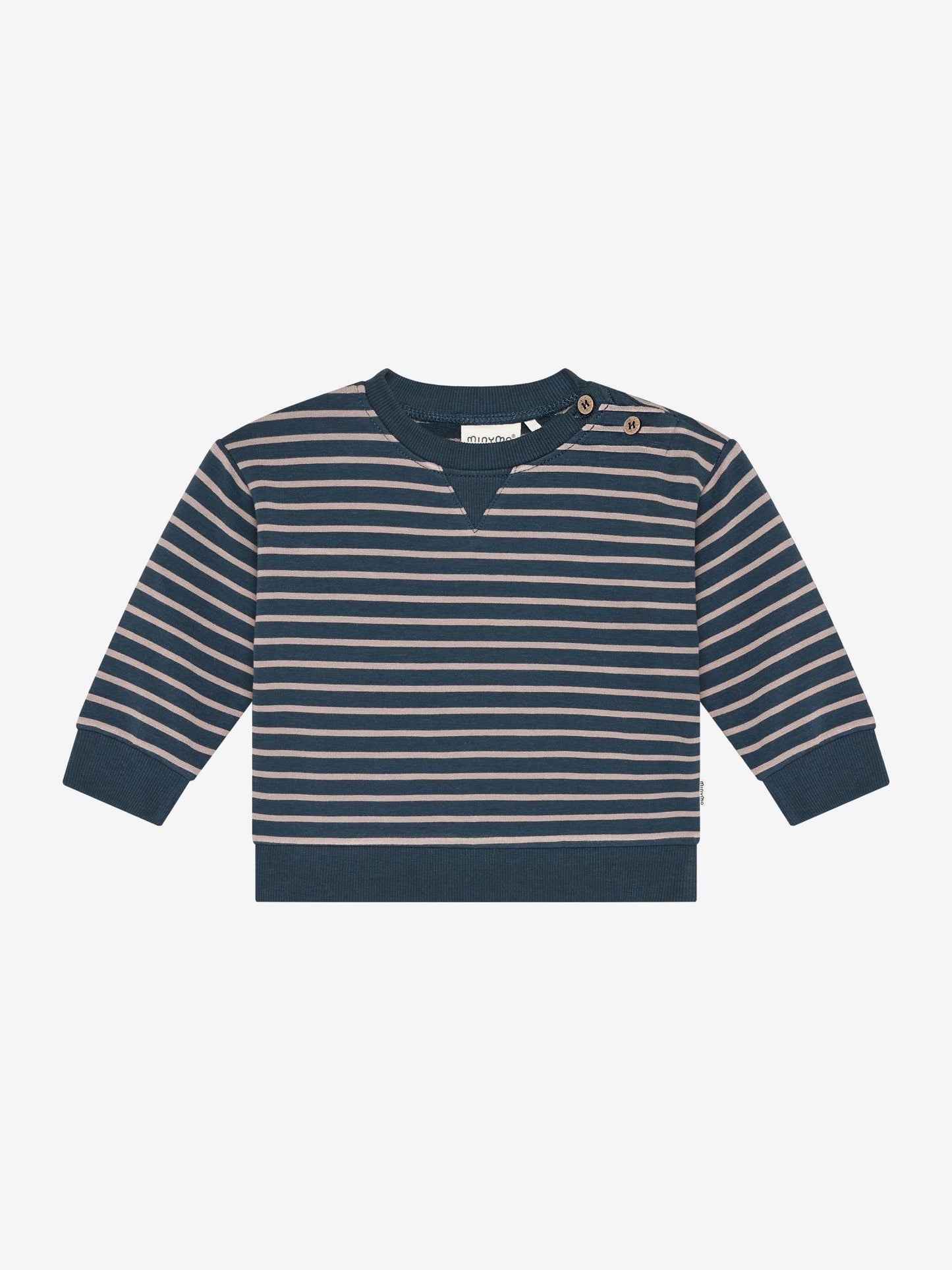 Minymo Sweatshirt gestreift in Midnight Navy, Frontansicht