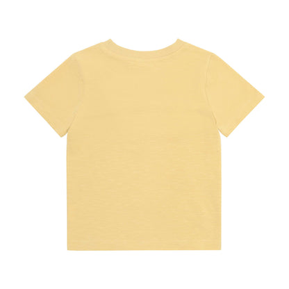 Rückseite vom Minymo Kinder T-Shirt in Sand, schlichtes Design bei Bärechind Winterthur Zürich Schweiz