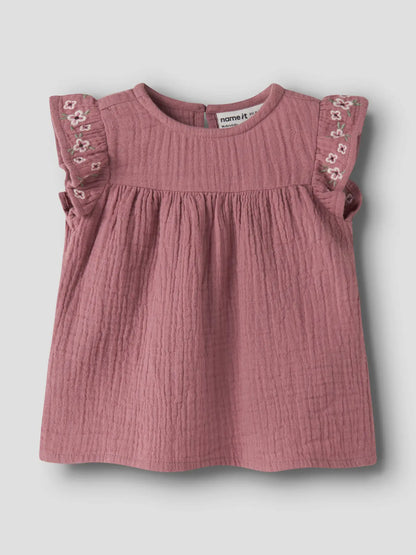 Rosa Muslin Bluse aus Bio-Baumwolle für Babys, Bärechind Winterthur Zürich Schweiz kaufen