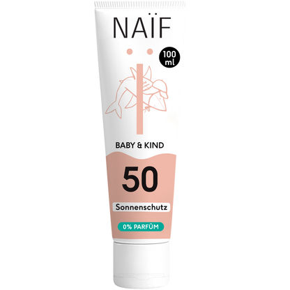 NAÏF mineralische Sonnencreme Baby und Kind LSF 50 100ml ohne Parfüm Kinderladen Bärechind Winterthur Schweiz