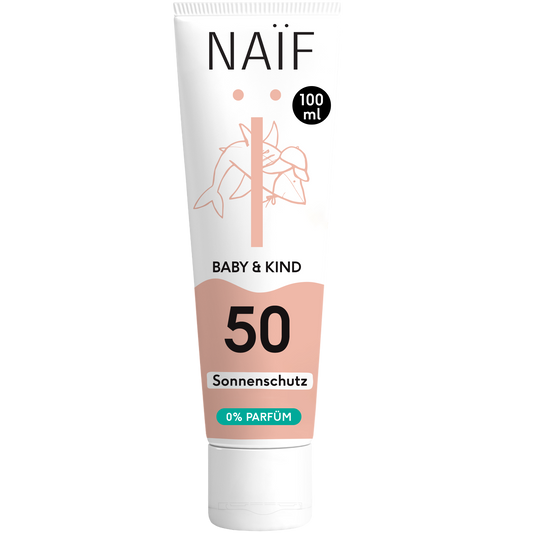NAÏF mineralische Sonnencreme Baby und Kind LSF 50 100ml ohne Parfüm Kinderladen Bärechind Winterthur Schweiz