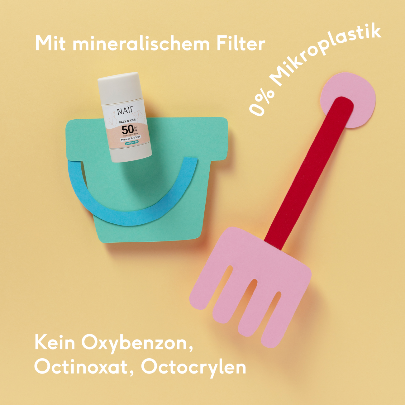 Mineralischer Sonnenschutz Baby und Kind ohne Oxybenzon Octinoxat Octocrylen NAÏF Schweiz