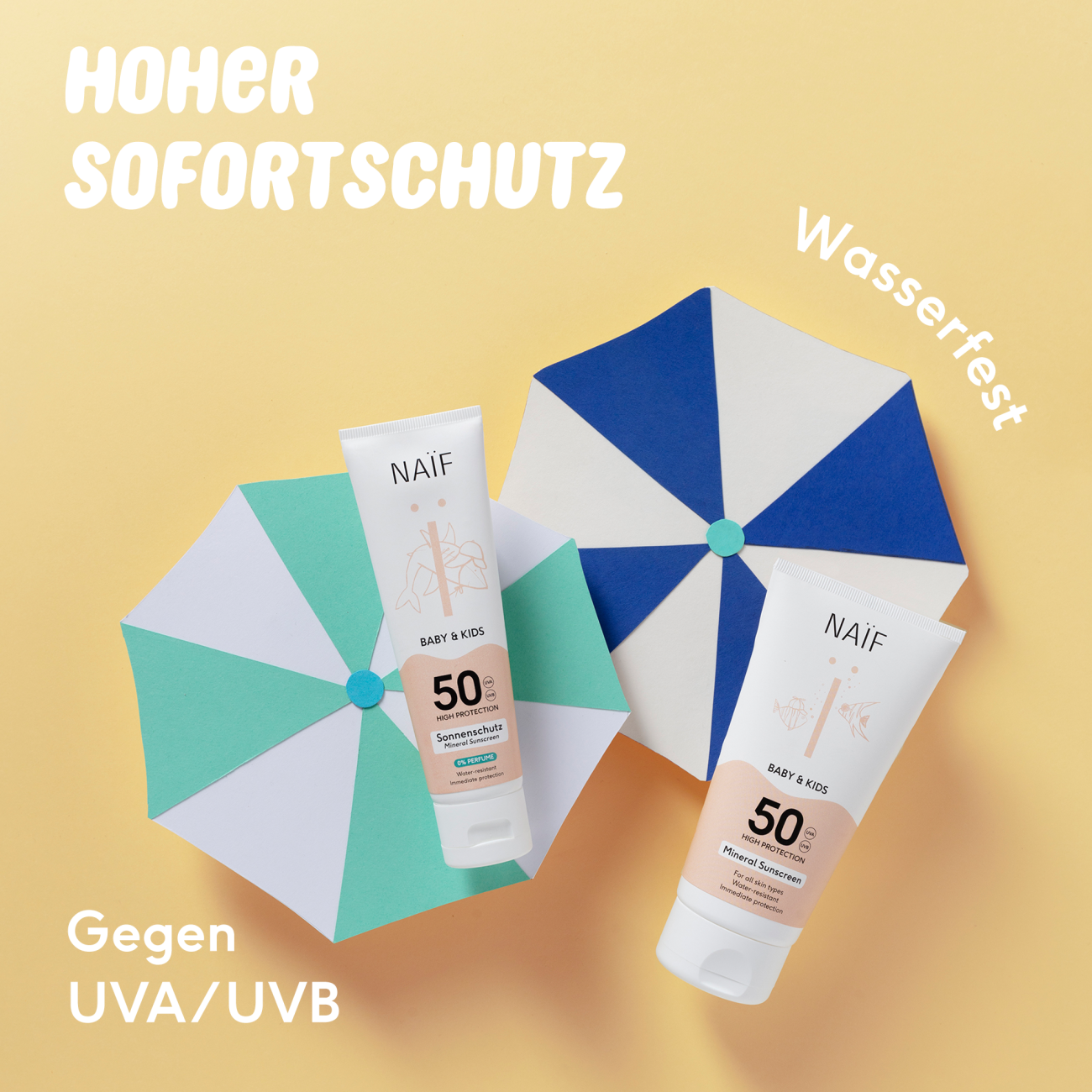 Mineralische Sonnencreme LSF 50 für Baby und Kind gegen UVA und UVB Strahlung Schweiz, im Bärechind in Winterthur erhältlich.