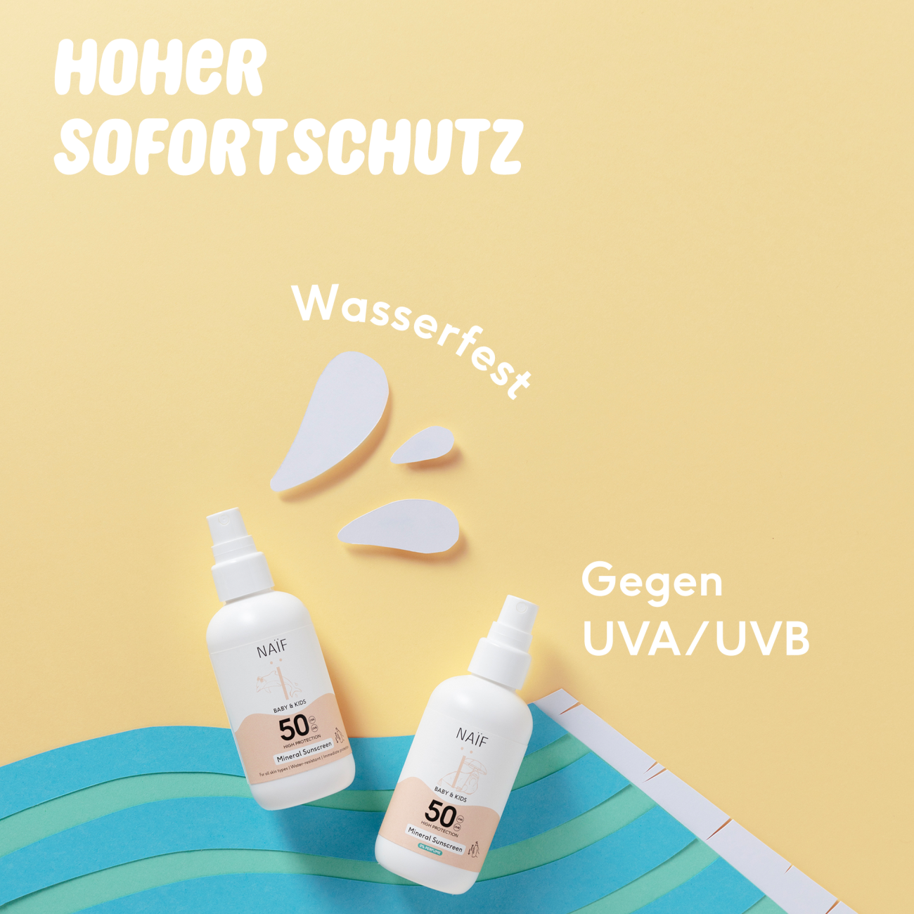 Mineralischer Sonnenschutz Baby LSF 50 gegen UVA und UVB Strahlung NAÏF Schweiz