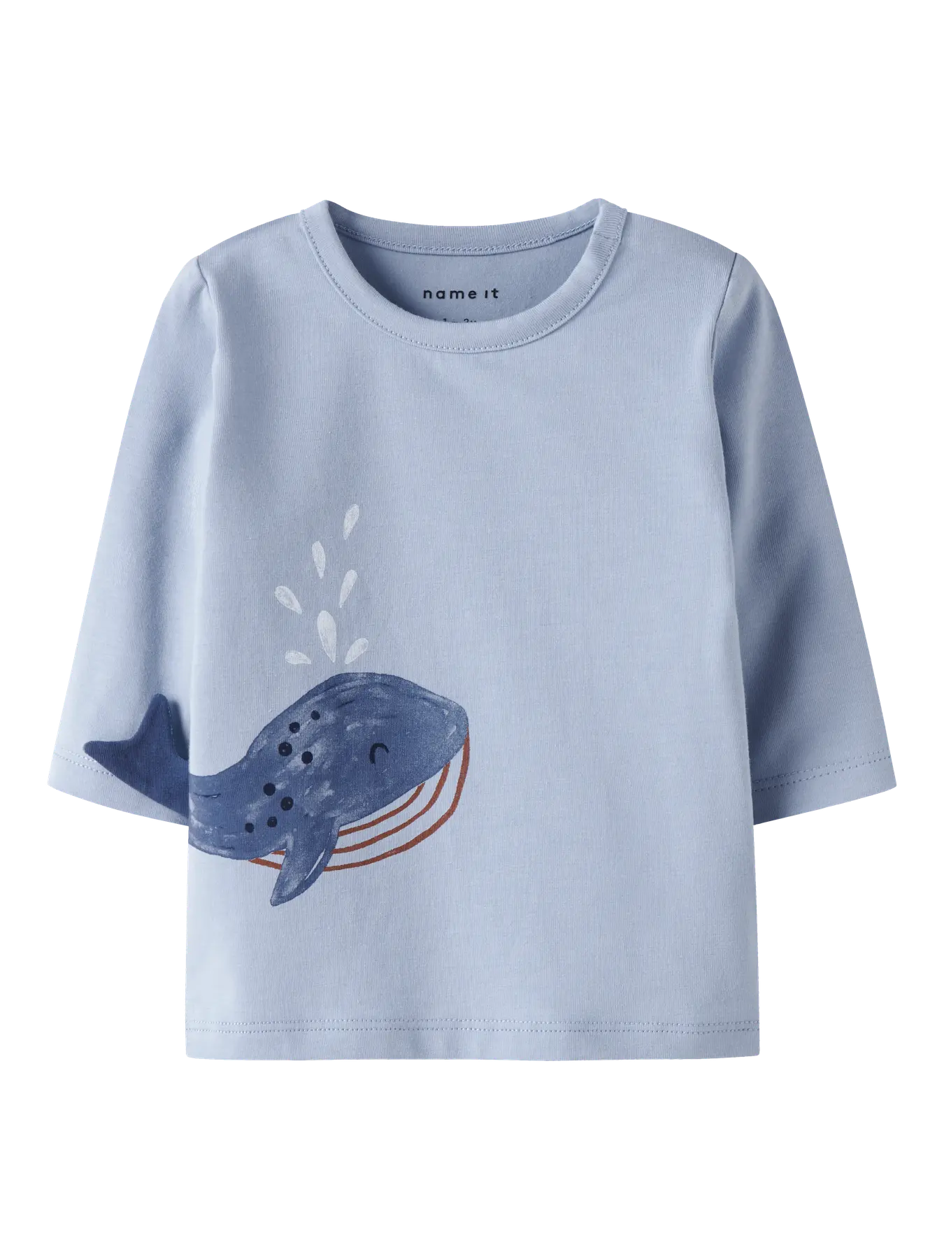 NAME IT Langarmshirt aus Baumwolle mit Wal Print in Hellblau zu kaufen im Bärechind Winterthur Zürich Schweiz.