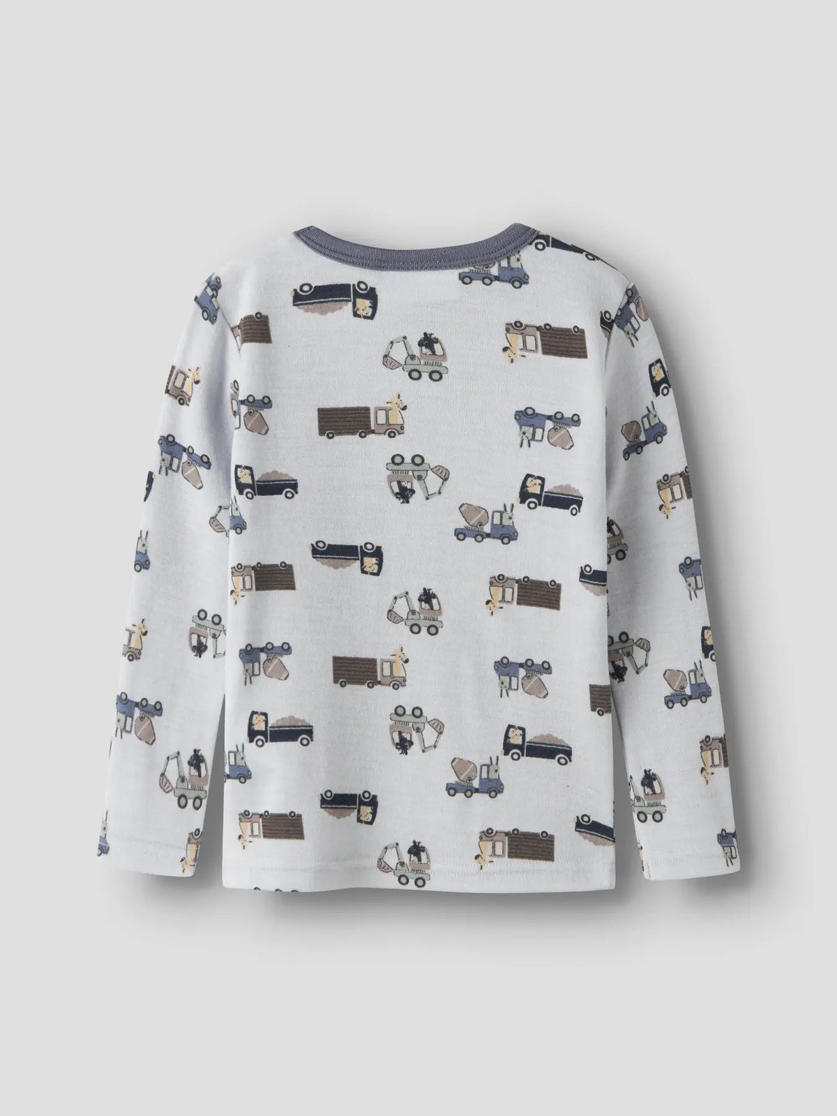 Merino Langarmshirt mit rundem Ausschnitt, Rückansicht