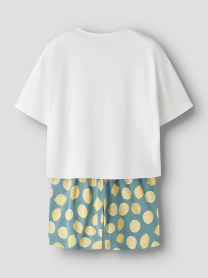Kurzarm Pyjama-Set von NAME IT mit Zitronenmuster – Kinderladen Bärechind Winterthur Schweiz