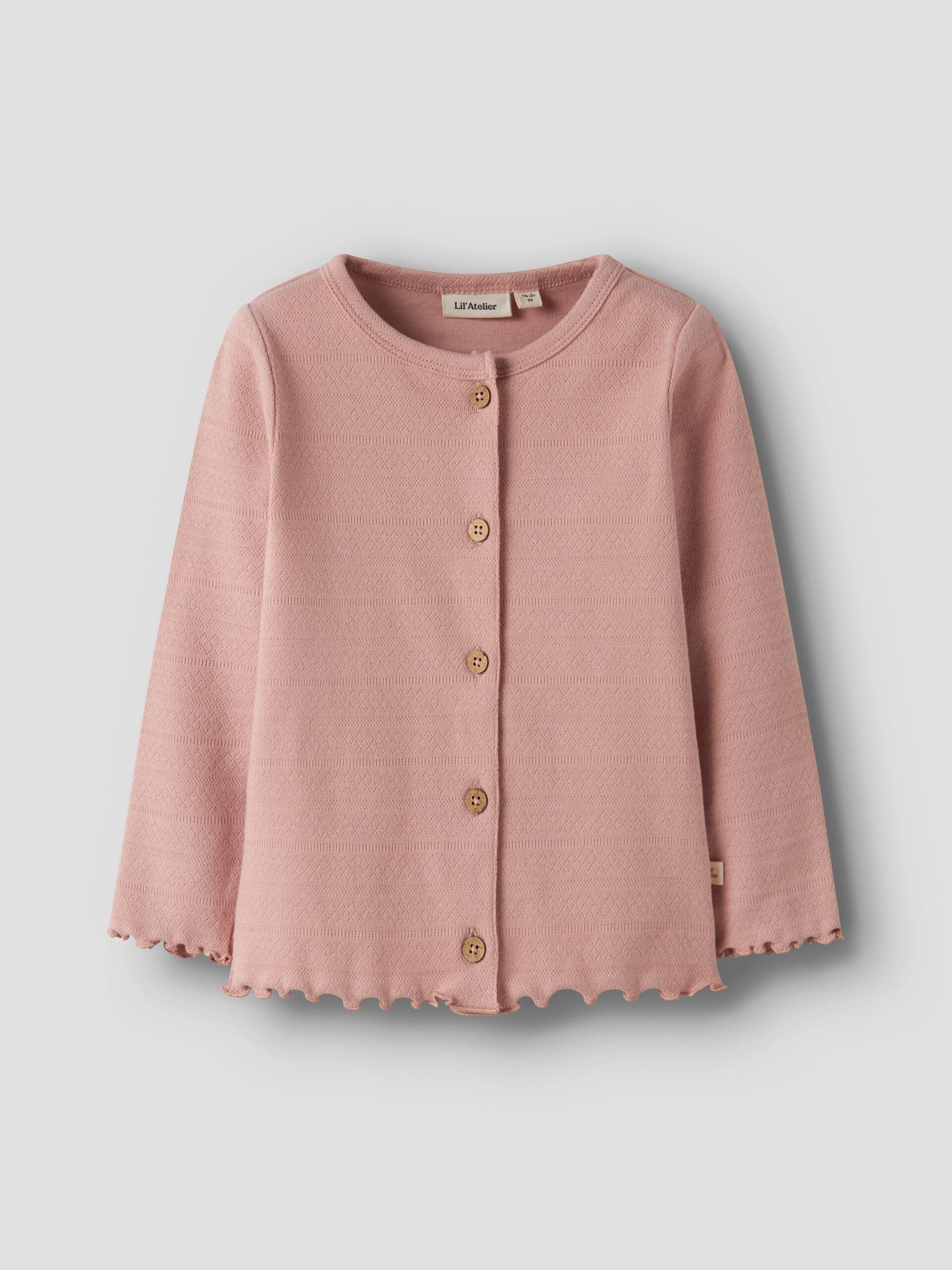 Kinder Strickjacke aus Baumwolle in Rosa mit Knopfleiste, NAME IT, nachhaltige Kindermode im Bärechind Winterthur Zürich Schweiz