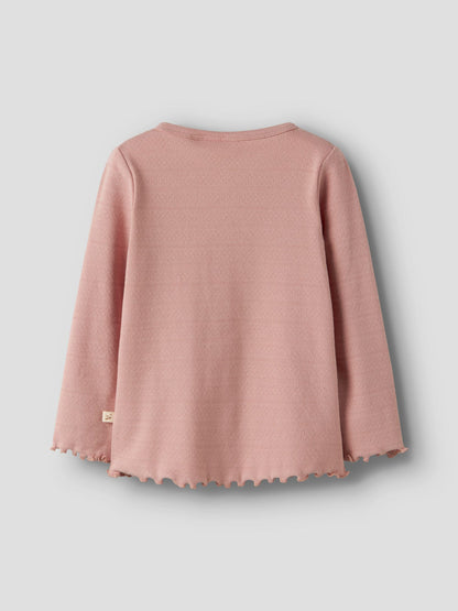 Rückansicht rosa Kinder Strickjacke aus Baumwolle, NAME IT, Bärechind Winterthur Zürich Schweiz