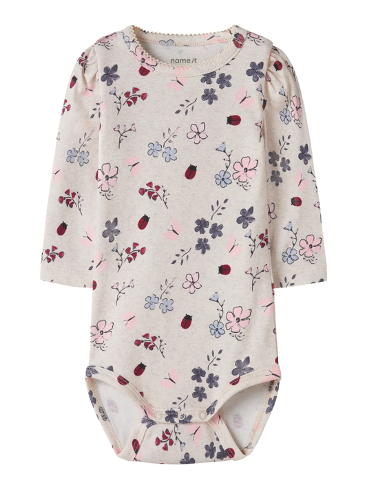 NAME IT Langarmbody mit Blumenmuster für Babys bei Bärechind Winterthur Zürich Schweiz