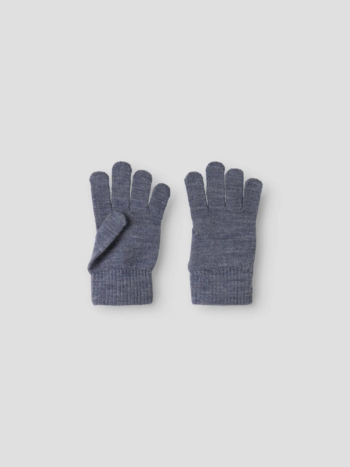 Name it Merino Fingerhandschuhe Kinder in Folkstone Gray, Vorderansicht