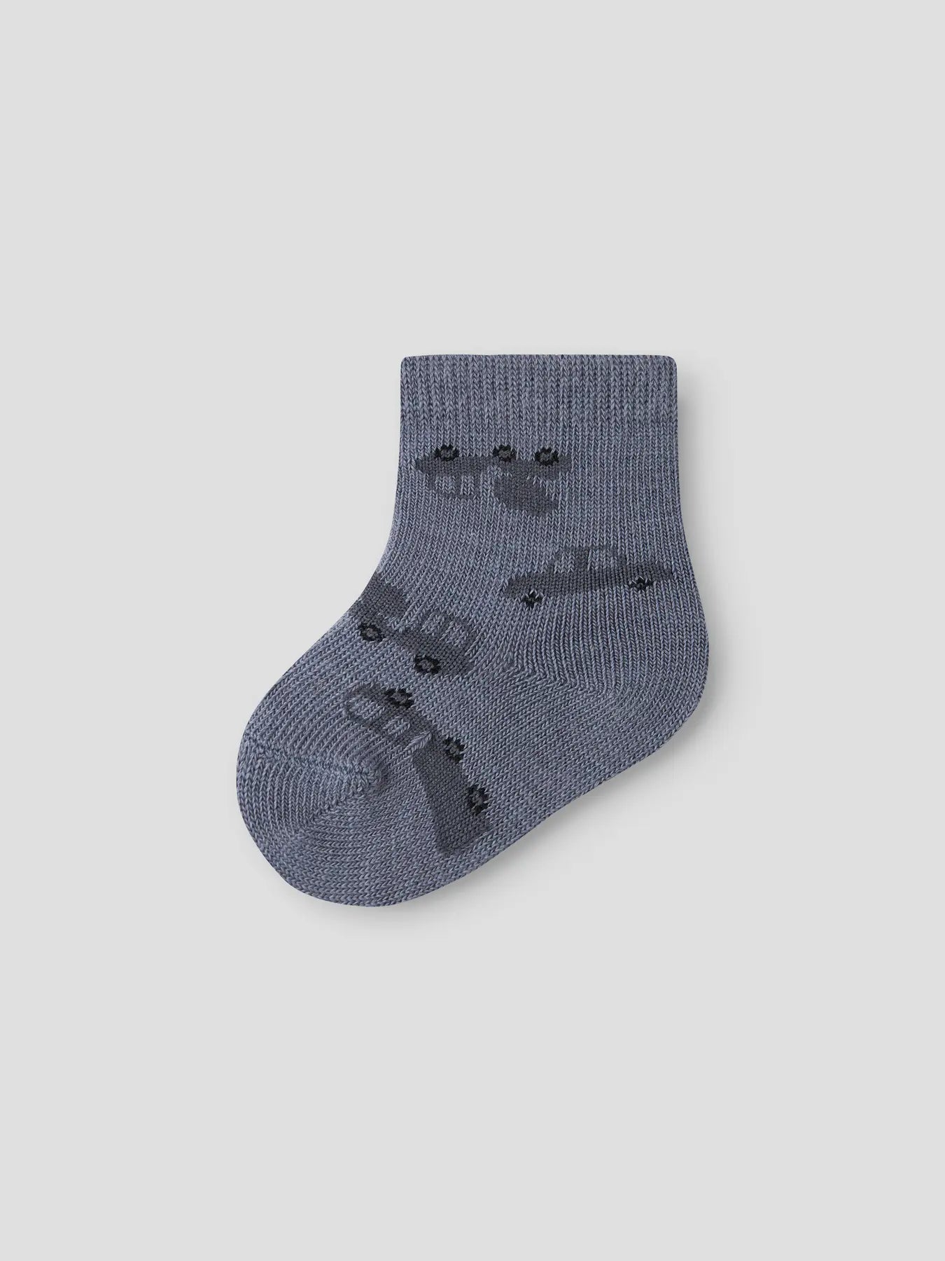 Socken mit gewebtem Jacquard-Muster aus Merinowolle-Baumwoll-Mix