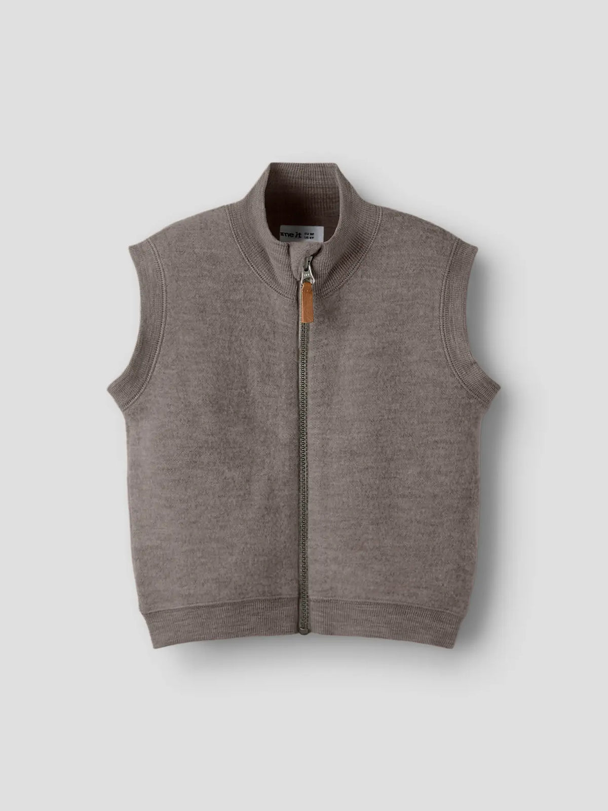 Name it Merino Wollfleece Weste in Morel, Vorderansicht