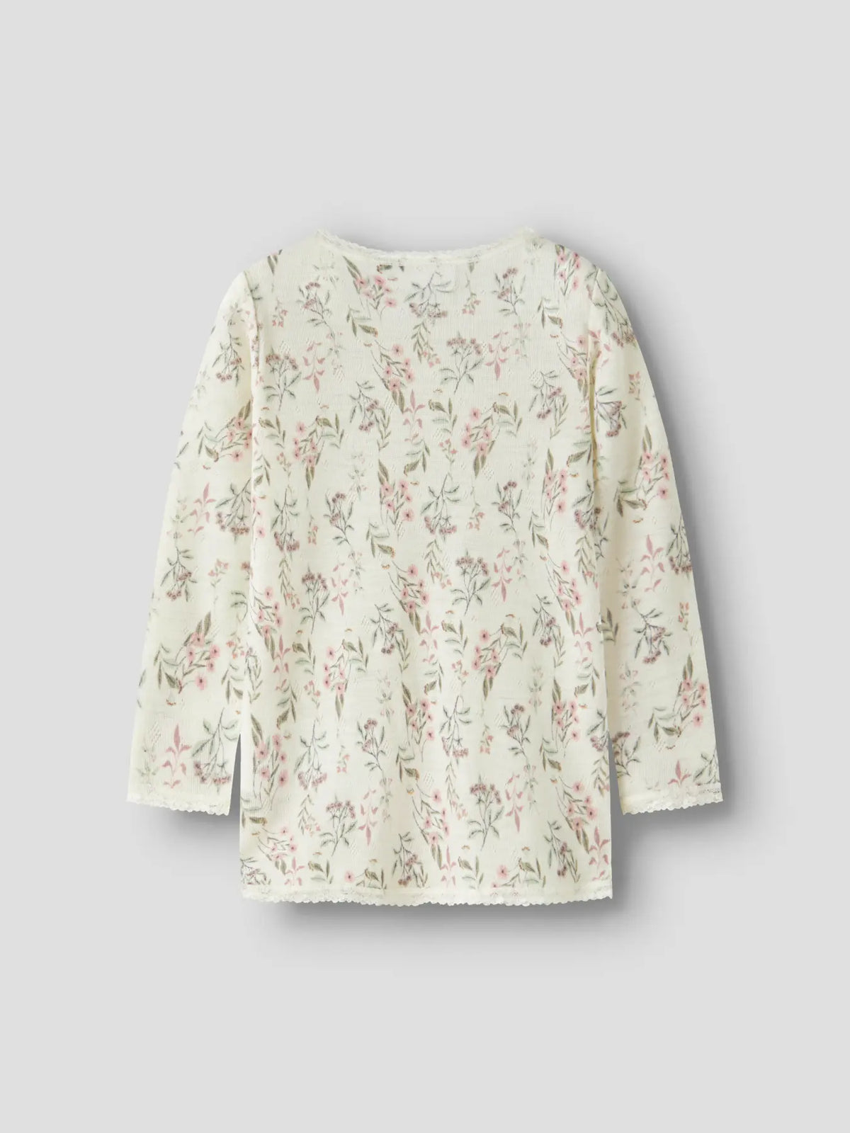 Langarmshirt aus 100% Merinowolle im Needle-Strick