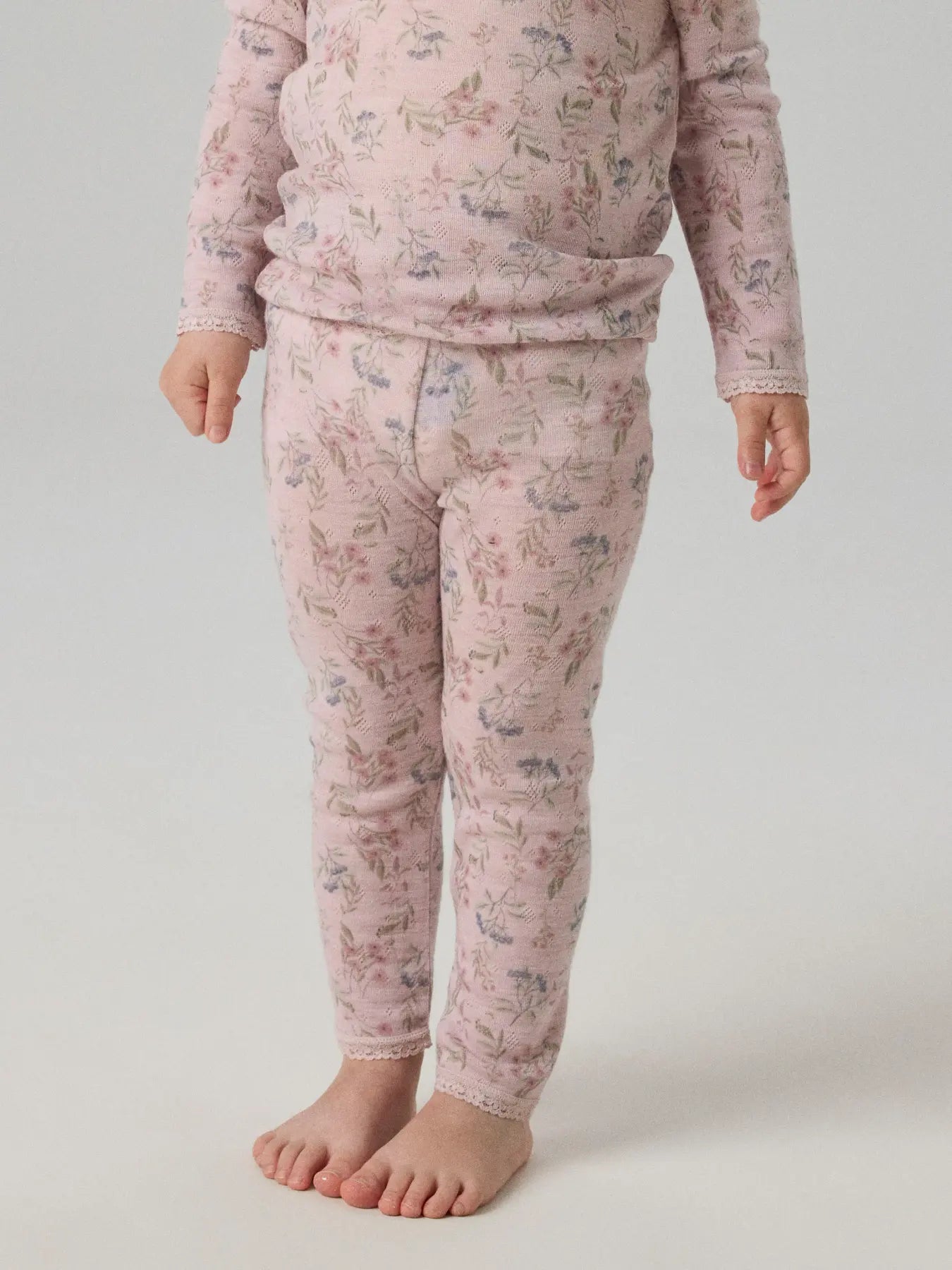 Leggings aus 100% Merinowolle im Needle-Strick für Kinder