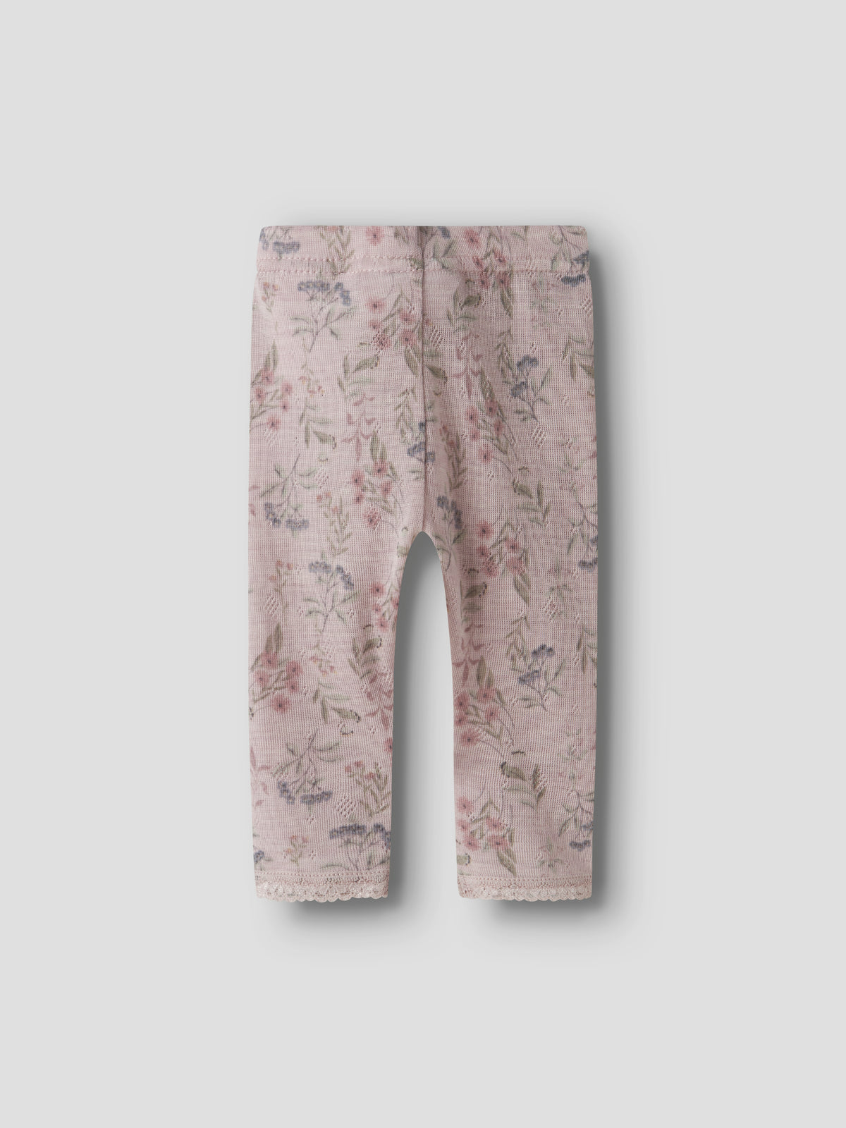 Name it Needle Leggings mit Blumenmuster auf rosa Hintergrund
