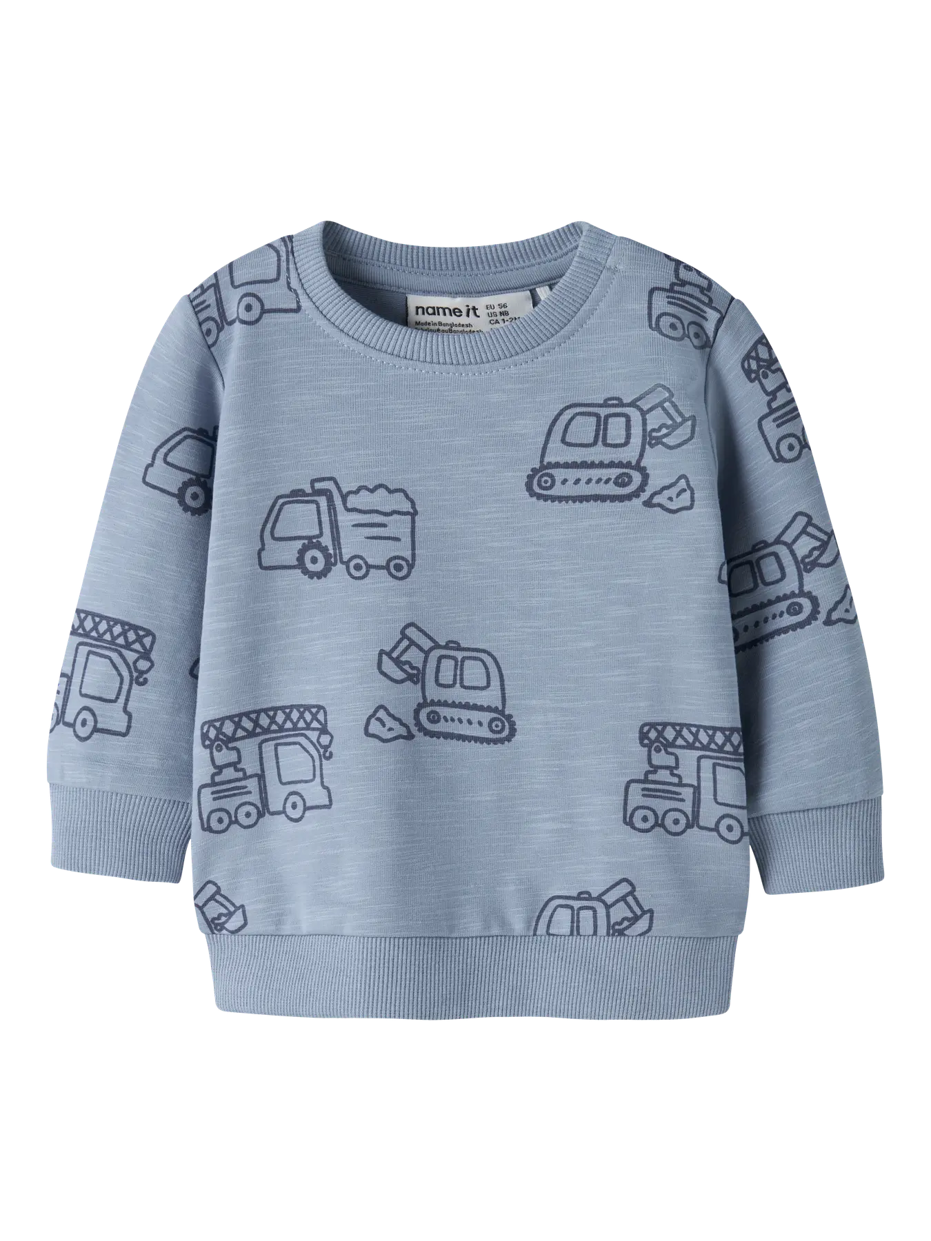 NAME IT Sweatshirt mit Baustellenfahrzeug Muster für Babys bei Bärechind Winterthur Zürich Schweiz