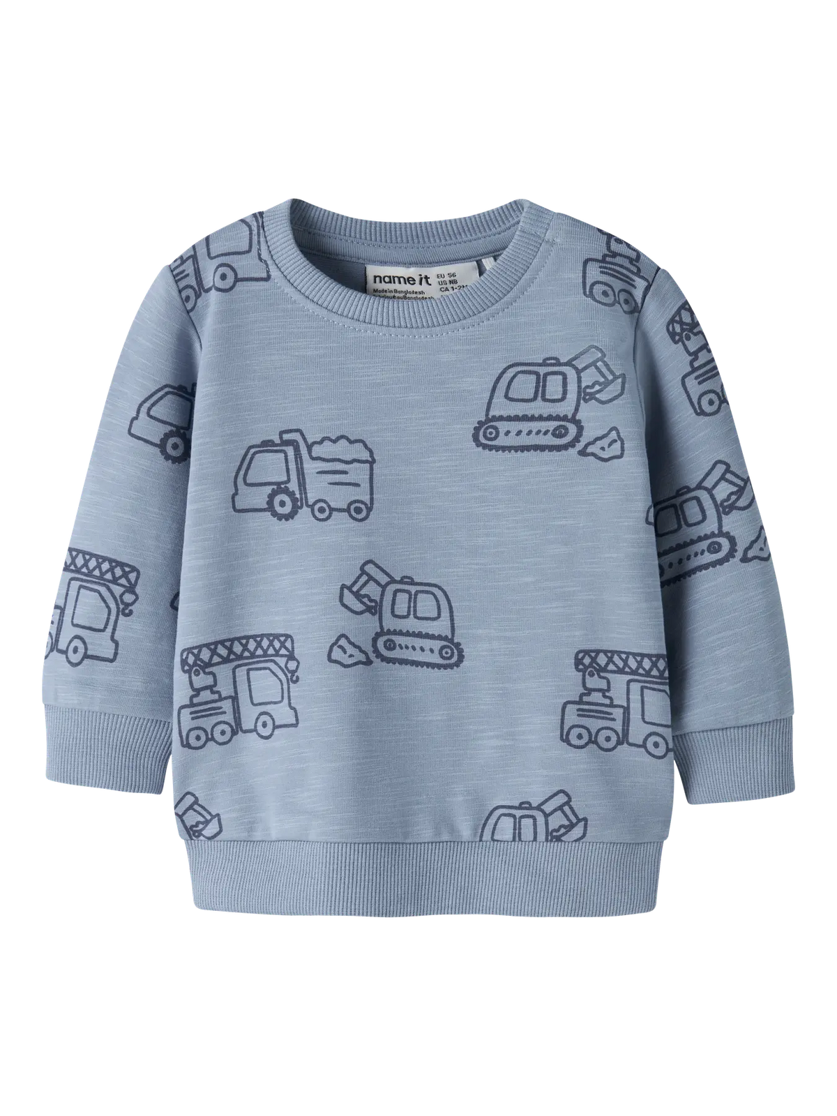 NAME IT Sweatshirt mit Baustellenfahrzeug Muster für Babys bei Bärechind Winterthur Zürich Schweiz