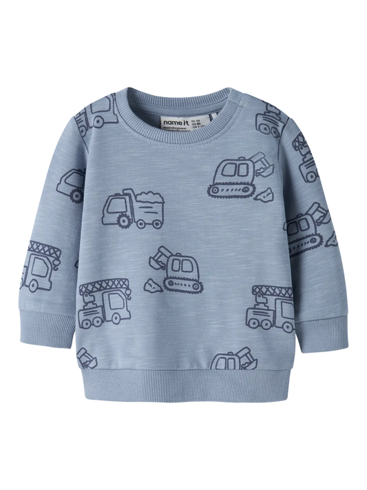 NAME IT Sweatshirt mit Baustellenfahrzeug Muster für Babys bei Bärechind Winterthur Zürich Schweiz