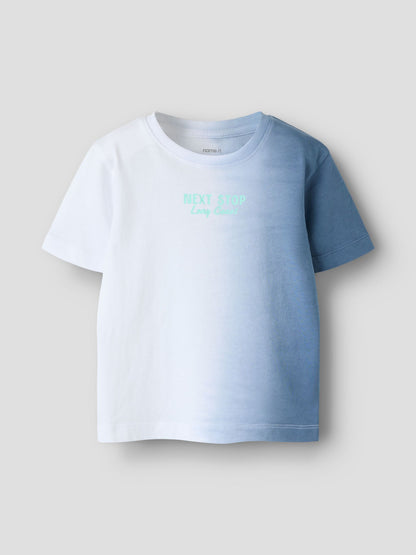 Hellblaues NameIt Kinder T-Shirt mit Print aus Baumwolle, Bärechind Winterthur Zürich Schweiz kaufen