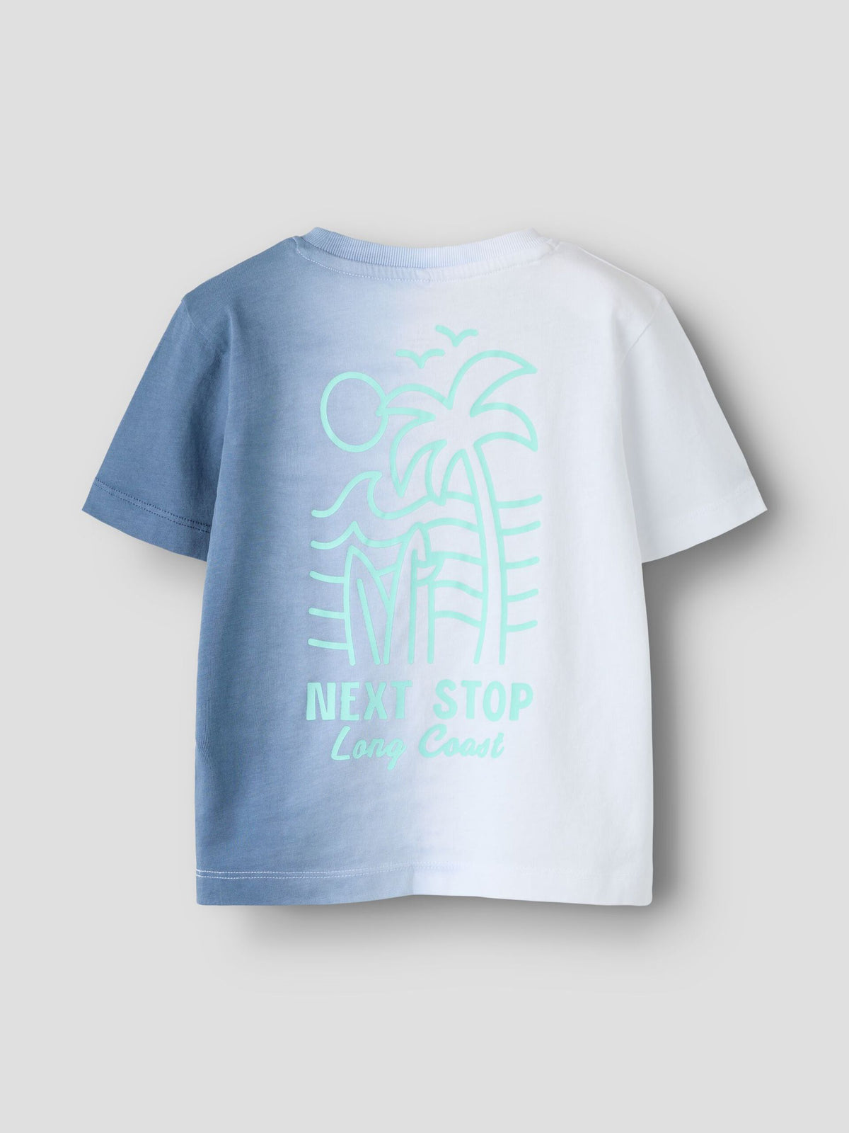 NameIt Kinder T-Shirt hellblau mit Schriftprint Rückansicht, Bärechind Winterthur Zürich Schweiz kaufen