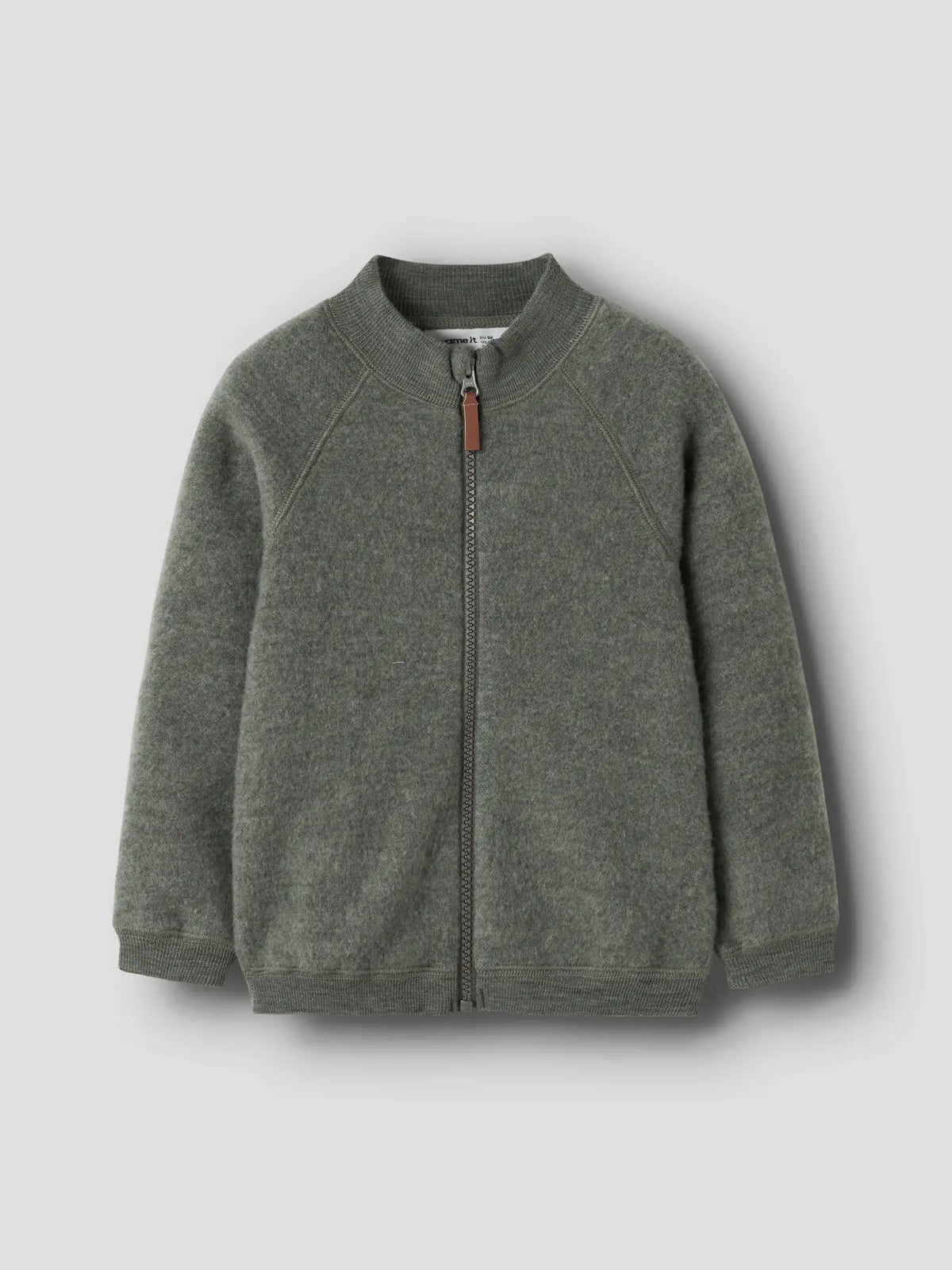 Name it Wollfleece Cardigan in Mulled Basil, Vorderansicht