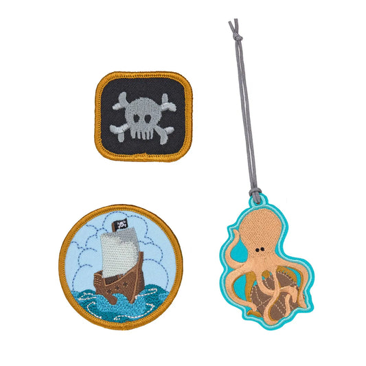 Patches und Pirat Anhänger Set von Lässig, erhältlich bei Bärechind in Winterthur, Zürich, Schweiz.