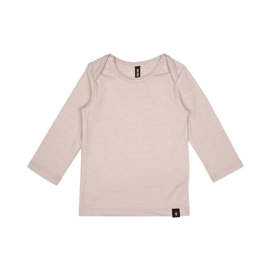 Pure Pure Langarmshirt UV50 natürlicher Sonnenschutz Farbe Oat für Babys und Kinder nachhaltige Kindermode Schweiz Bärechind Winterthur.