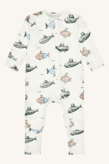 Hust&Claire Pyjama-Set aus Bambus mit Submarine Print in ivory, zu kaufen im Bärechind Winterthur, Zürich Schweiz
